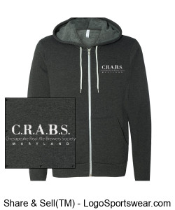 Bella + Canvas Unisex Sponge Fleece Full-Zip Hoodie Design Zoom